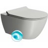 GSI - PURA závesná WC misa, Swirlflush, 36x55cm, Cenere dual-mat 881517