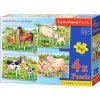 Castorland Puzzle Domáce zvieratká, 29x19,7 cm, 8,12,15,20 častí