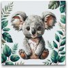 Vymalujsisam.sk Maľovanie podľa čísiel - Veselá koala Veľkosť: 50x50cm, Rám: Okrúhla kartónová doska