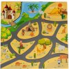 Eco Toys Detské penové puzzle 93,5x93,5cm hracia deka podložka na zem Safari 9 dielov