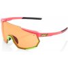 100% cyklistické okuliare Racetrap Matte Washed Out Neon Pink, Persimmon Lens rúžové