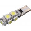 Compass Žiarovka 9 SMD LED 12 V T10 s rezistorom CAN-BUS ready biela 33795