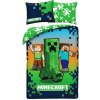 Detská posteľná bielizeň Minecraft 140 x 200 cm Halantex Steve Creeper Mikrovlákno