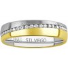 Silvego Snubný strieborný prsteň Glowie pozlátený žltým zlatom s Brilliance Zirconia SHG1089RWGP