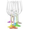 Crystalex Bohemia Crystal Farebné poháre na červené víno Rainbow 40729/D4661/550ml (set po 6ks)