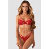 Súprava Obsessive Matildea 2-dielna s otvorom Farba: Červená, Veľkosť: L/XL