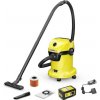 Kärcher WD 3-18 Battery Set / Viacúčelový vysávač s príslušenstvom / 18V / 17 L / Mokré a suché vysávanie / 5.0Ah (1.628-551.0)