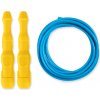 Ninja Rope | Švihej.sk Vyber farbu rukovätí:: Žlté, Vyber priemer lanka:: 4mm (ženy, deti), Farba lanka: Svetlo modrá Rýchlostné švihanie s PVC lankom pre mierne pokročilých