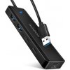 AXAGON HUE-C2A, 4× USB 5Gbps TRAVEL húb, 2× USB-A + 2× USB-C, USB-C napájanie, kábel USB-A 19cm HUE-C2A