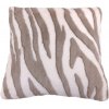 Mars & More Bielo hnedý štvorcový vankúš Zebra - 45 * 45 * 15cm - Mars & More