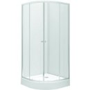 Sprchovací kút KOLO First štvrťkruhový sprchovací kút 90 cm, vr. vaničky, satinované sklo ZKPG90214003Z1
