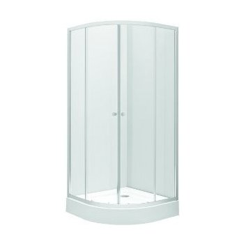 KOLO First štvrťkruhový sprchovací kút 80 cm, vr. vaničky, satinované sklo ZKPG80214003Z1