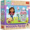 TREFL Drevené puzzle Gábinin kúzelný domček: Veselá Gábi a jej priatelia 24 dielikov