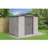Záhradný domček BestBerg ZDB-4SD / 4,1 m² / 236 x 174 x 206 cm / biele drevo / sivá