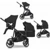 Súrodenecký kočík EasyGo Duoflex Ebony Black, 1 športová časť , 1 hlboká vanička