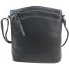 INT. COMPANY Tmavo šedá dámska crossbody kabelka so zlatými doplnkami