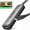AXAGON RVC-HI8KPD, USB-C - HDMI 2.1 redukcia / adaptér, 8K/60Hz, 4K/144Hz, HDR10+, PD100W