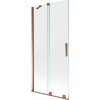 MEXEN/S - Velar Dvojkrídlová posuvná vaňová zástena 90 x 150, transparent, růžové zlato 896-090-000-01-60