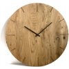 Karls DESIGN Dubové hodiny - ART - 30cm , Čierna , Gravírovanie