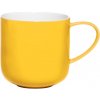 Hrnček s uchom COPPA 400 ml V:9,5 cm z porcelánu v bielo žltej farbe, ASA Selection, kostný porcelán, V: 9,5 cm, objem 400 ml, biela, žltá