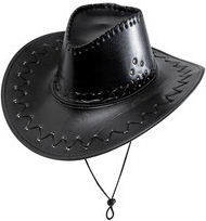 Čierny kovbojský klobúk