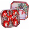 BigBuy Christmas Vianočné gule Červená Viacfarebná Papier Polyfoam Snehová bábika 7,5 x 7,5 x 7,5 cm (5 kusov)