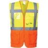 PORTWEST HI-VIS PRAGUE EXECUTIVE S376 / Reflexná vesta - HV žltá/oranžová L