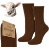 Cerber Ponožky bez tlaku z jahňacej vlny Art. 0251 TMAVOHNEDÁ 36/38
