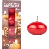 Sviečky plávajúce Emocio 5 cm 4 ks metalické červené