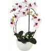 Umelá kvetina orchidea phalaenopsis 3D-tlač v keramickom kvetináči 52 cm ružová Real touch
