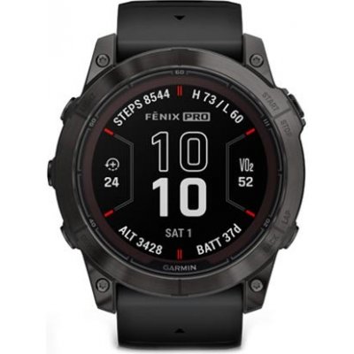 Garmin fenix 7X Pro Sapphire Solar, Carbon Gray DLC Titanium, Black Band