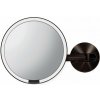 Kozmetické zrkadlo na stenu, Simplehuman Sensor, LED osvetlenie, 5x, sieťové, dark bronz oceľ (ST3023)