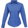 PREMIER PR 300 / Dámska popelínová košeľa s dlhým rukávom - royal XXL