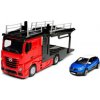 Bburago Mercedes Benz Actros autotransport a Renault Captur 1:43