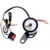 Tlakomer, elektronický tachometer 48 mm. Čierny, biely ciferník