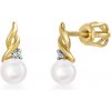 SOFIA zlaté náušnice s perlami AUBDAL24B0P