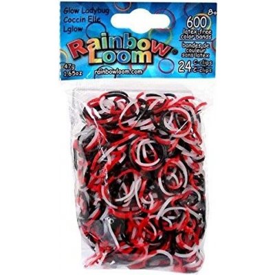 Rainbow loom originálne gumičky svietiaca lienka 600 kusov