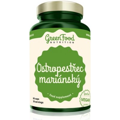 GreenFood Nutrition Pestrec mariánsky kapsuly na podporu funkcie pečene 60 kapsúl