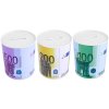 CashSave pokladnička na peniaze kovová 10x7cm Euro