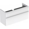 Skrinka Geberit Smyle Square pod umývadlo, s 2 zásuvkami, T=47cm, biele/biela/matná, 500.355.00.1