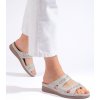 Shelvt Comfortable gray women's flip-flops šedá 39 Shelvt 0000296571727