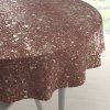 Biante Veľký zamatový okrúhly obrus Isabela IBL-013 Gold Design staroružový Ø 210 cm