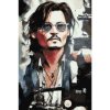 Vymalujsisam.sk Diamantovanie podľa čísiel - Johnny Depp Veľkosť: 40x60cm, Rám: Bez rámu, iba zrolované plátno, Diamanty: Okrúhle