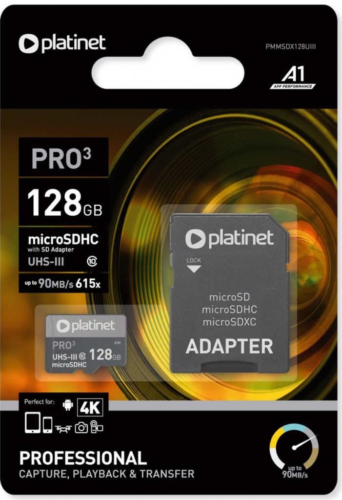 PLATINET microSDXC UHS-I 128GB PMMSDX128UIII