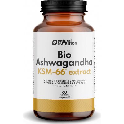 Natural Nutrition Bio Ashwagandha KSM-66 kapsuly 60 kapsúl