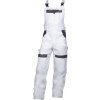 H8815/L Ardon Montérkové nohavice s náprsenkou COOL TREND skrátené - Biela / šedá | L
