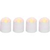 Sviečka MagicHome Vianoce, LED, sada 4 ks, jednoduché svietenie, 3,8x5 cm, pohyblivý plameň