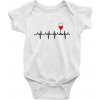 Víno ekg - Body dojčenské s krátkym rukávom - Krátký r. 18-24 mes ( Biela )