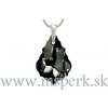 MSPERK Prívesok Barok Made With Swarovski Crystals - čierny