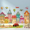 IZMAEL Samolepka na stenu/Tapeta Farebné mestečko 143 x 39